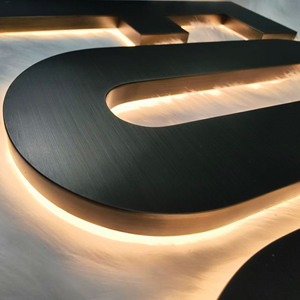 Letras de Canal con Retroiluminación LED Personalizadas, Letrero 3D de <span class=keywords><strong>Acero</strong></span> Inoxidable para Logotipo de Negocio o Tienda - Product Image 2