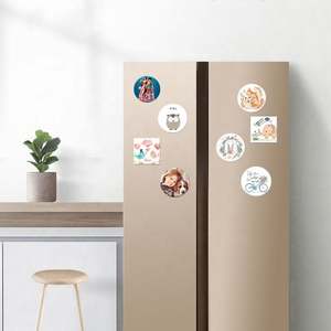 Imán de Refrigerador Redondo de Cerámica con Diseño de Playa y Costa, Recuerdo, Impresión UV, Foto Personalizada, Azulejo Cuadrado de Cerámica en Blanco, Imán de Refrigerador Personalizado - Product Image 6