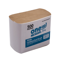 Serviettes de table jetables écologiques en papier kraft recyclé, 2 plis, 16 g/m², 20x16,5 cm, style sac, pour hôtels, restaurants et traiteurs