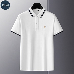T-shirt pour homme de haute qualité à séchage rapide brodé 100% coton à manches courtes T-shirt en tissu tricoté imprimé unique - Product Image 2