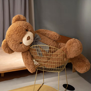 ตุ๊กตาหมีตัวใหญ่ขนาด 130 ซม. นุ่มนิ่ม พร้อมโบว์ผูกคอ เหมาะสำหรับตกแต่งบ้านและเป็นหมอนหนุนนอน - Product Image 5