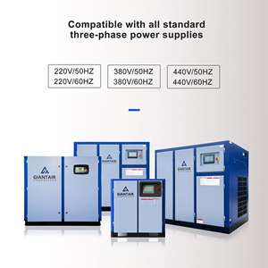 Compresseur d'air industriel à vis rotatif fixe avec inverseur à aimant permanent 50HP/30HP 8Bar 100CFM pour le sablage Fabriqué en Chine - Product Image 2