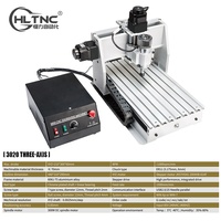 Mini 3020 XYZ = 210*300*60MM 11000 tr/min 300W ER11 Air broche 3 axes bois CNC routeur Machine pour la gravure