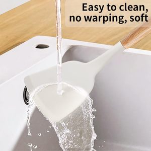 12-Piece Nordic Style Eco-friendly Kitchenware <b>Set</b> White <b>Silicone</b> Wooden Handles Dishwasher Safe for <b>Kitchen</b> <b>Utensils</b> Including - Product Image 2