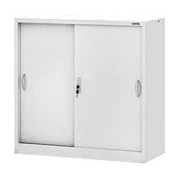 Armoire de classement de bureau moderne à double porte en acier avec serrure sécurisée, rangement mobile pour la maison, le bureau et l'usage commercial