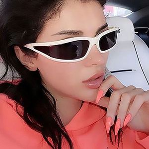 Custom Logo Unique Vintage White Curved Shield <b>Sunglasses</b> for Women Small <b>Square</b> Sport <b>Sunglasses</b> - Product Image 2