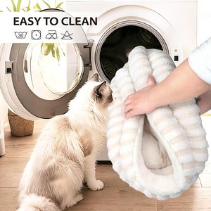 Wholesale Pet <b>Bed</b> Modern Luxury Cat Sofa Durable Washable Round For Indoor Cats With Detachable Lining Custom Winter Pet <b>Bed</b> - Product Image 4