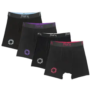 Quần Lót Boxer Thoáng Khí Thắt Lưng Dệt Hoa Cotton OEM Quần Lót Boxer Nam Tùy Chỉnh Quần Lót Boxer Nam Tùy Chỉnh