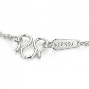 Chaîne fine et délicate en platine Pt950, style chic superposé, blanc minimaliste, unisexe, décontractée, empilable, bijou délicat, cadeau, 3.46g Longjia - Product Image 5