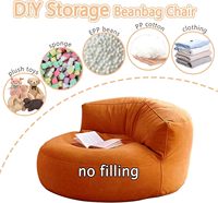 Pouf doux en forme de lune pouf fauteuil paresseux canapé salon meubles pouf housse de chaise