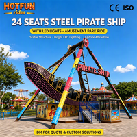 24-Sitziges Luna Park Piratenschiff Outdoor Elektrisches Piratenschiff-Fahrgeschäft für Große Vergnügungspark-Projekte