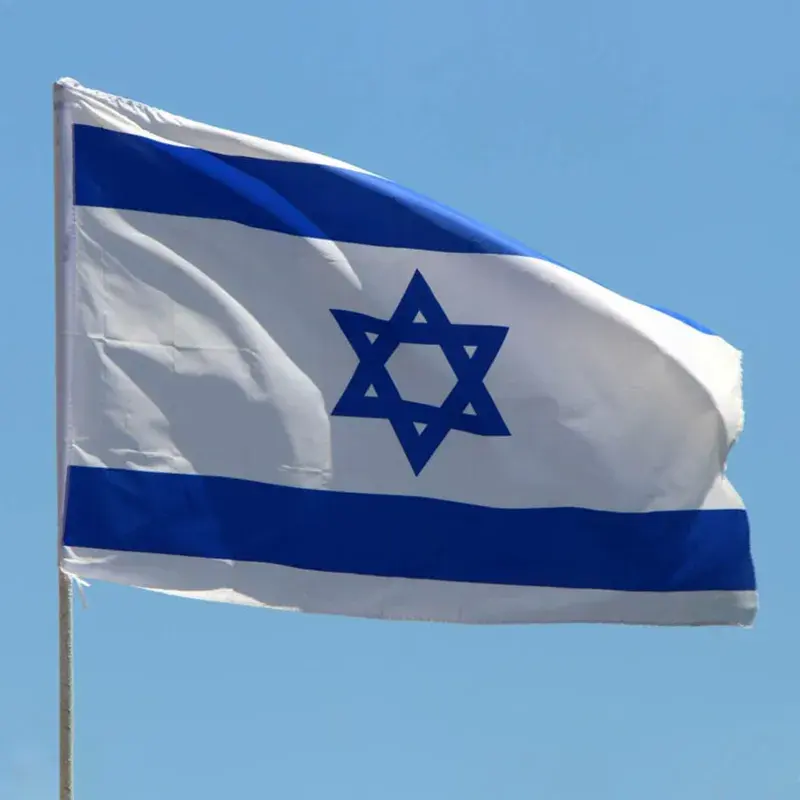 Bendera Israel 90X150cm poliester gantung ISR IL spanduk bendera nasional Israel untuk dekorasi