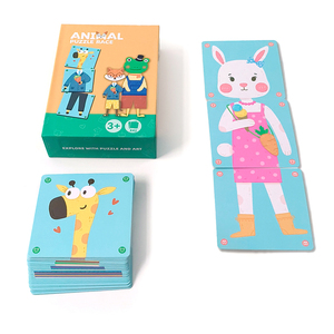 สินค้าใหม่เกมการ์ดความรู้ความเข้าใจของเล่นเพื่อการศึกษาสัตว์และการจับคู่<span class=keywords><strong>งาน</strong></span>แฟลชการ์ด/การ์ดความรู้ความเข้าใจ - Product Image 5
