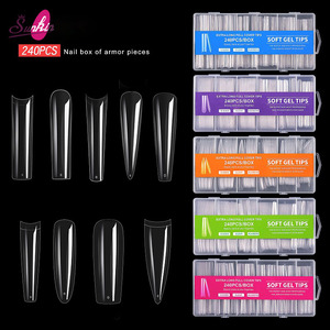 Ventes chaudes, couverture complète, 240 pièces dans une boîte, plusieurs tailles, <span class=keywords><strong>faux</strong></span> <span class=keywords><strong>ongles</strong></span> <span class=keywords><strong>pour</strong></span> salon de manucure - Product Image 1
