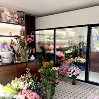 Refroidisseur de chambre froide personnalisé Nicecold marcher dans le refroidisseur de fleurs avec porte en verre affichage pour supermarché/fleuriste