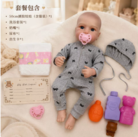 Poupée Reborn Fille de 20 Pouces, Poupée Nouveau-né Réaliste, Peau 3D Peinte à la Main, Corps Souple et Compressible, Poupée de Jeu pour Enfants