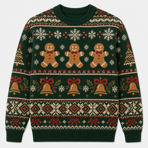 Pull de Noël <span class=keywords><strong>moche</strong></span> pour hommes 100 % coton, col rond jacquard, tricoté, pour fête de Noël, logo personnalisé, vente en gros usine OEM - Product Image 4