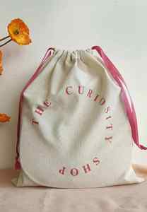 Sac à poussière en coton biologique personnalisé avec logo, cordon de serrage, sac de shopping en toile recyclable pour sac à main, impression sérigraphique, utilisation pour vêtements - Product Image 6