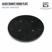 Disque circulaire en granit naturel solide LANSEN avec motif de trous de fixation pour base de table rotative, garantie 1 an