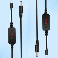 Cable adaptador USB C a CC con disparador PD y 10 puntas de conector, cable de alimentación USB a CC con interruptor de voltaje