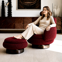 Fauteuil pivotant individuel Vivienne, design moderne et écologique, fait main, pour la maison, le bureau, la salle à manger et le salon