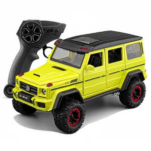 Voiture RC <span class=keywords><strong>4x4</strong></span> G500 en alliage 1:64 2.4G, modèle miniature, portes ouvrables, lumières, son, télécommande 5 canaux, portée 30m, pour enfants - Product Image 1