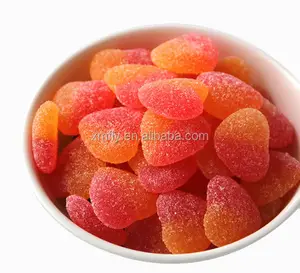 Wholesale Bulk Halal Health Food Sugar Coated Heart Shaped Soft Jelly Gummy Candy