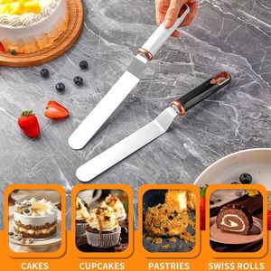 Spatule rectangulaire en acier inoxydable, outil de décoration de gâteaux, racloir, lisseur, couteau à glaçage pour crème au beurre, glaçage, pâtisserie - Product Image 2