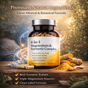 Suplemento de Magnesio y Cúrcuma para la Relajación Muscular, Salud Digestiva y Apoyo Cerebral, Cápsulas de Alta Biodisponibilidad - Product Image 2