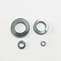 Zinc Plated Carbon Steel Plain Flat Washer and Split Spring Lock Washer Hardware Fastener Assortment