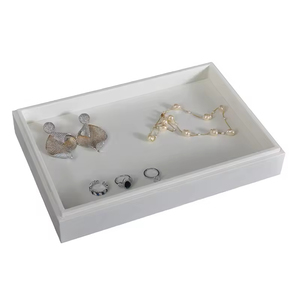Bandeja de exhibición de joyería de lujo hecha a mano, de terciopelo con color personalizado, diseño de borde suave, contenedor de mostrador OEM - Product Image 2