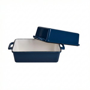 E-TOP Lot de 2 moules à gâteau rectangulaires en fonte émaillée pour la cuisson, ensemble de moules de haute qualité, faciles à nettoyer, plat à gratin, moule à lasagnes - Product Image 1