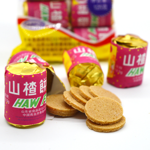 Postre chino saludable Mini Haw Flake Candy Semi-suave horneado con <span class=keywords><strong>sabor</strong></span> agrio único Bocadillos <span class=keywords><strong>de</strong></span> confitería infantil Contenido <span class=keywords><strong>de</strong></span> azúcar - Product Image 1