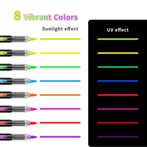 खय पर्यावरण के अनुकूल 8-रंग उव चमक डार्क टैटू मार्कर पेन ड्राई-मिटा गीले-मिटा गीले-मिटा स्याही अस्थायी चेहरे पेंटिंग के लिए - Product Image 2