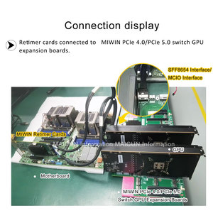 Tarjeta de Expansión GPU Personalizada Miwin de 12 Ranuras PCIE 5.0 X16, 18 MCIO X8, Placa Trasera para 16 Tarjetas PCIE 5.0 para Servidor de IA - Product Image 4