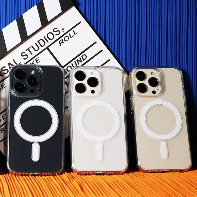 Fulemi Customized Logo UV Painted Street Fashion Shockproof Transparent Magnetic PC+TPU Mobile Phone Cases for 12 13 14