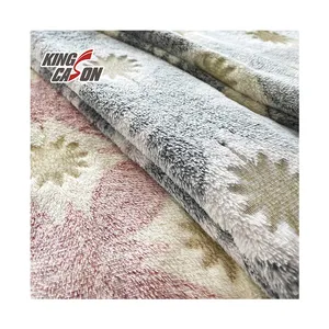 KINGCASON Manufacturer Knit 100% Polyester Flannel Fleece Fabric Back Print Pattern For Blankets Sofa Cover Home Textile