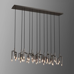 Modern Pendant <b>Lights</b> LED E27 Long Shape Chandelier For Home Living Room Staircase <b>Bar</b> Decoration 10 12 Group Lighting Fixture - Product Image 2