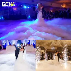 GEVV mesin kabut Mini mesin asap berbaring rendah Nimbus 3500W mesin kabut asap awan es kering untuk pernikahan