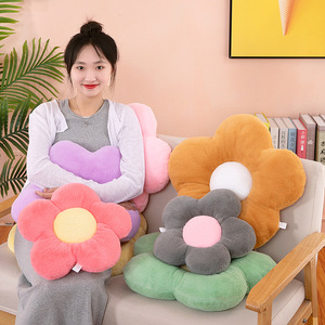 Coussin de dossier en peluche souple en forme de fleur de tournesol 35/50 cm, pour fenêtre en <span class=keywords><strong>baie</strong></span>, chambre, bureau, siège, décoration de chambre - Product Image 4