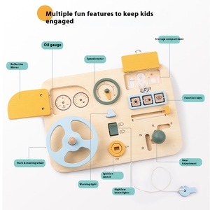 Caja Ocupada <span class=keywords><strong>de</strong></span> <span class=keywords><strong>Madera</strong></span> Inspirada en Montessori, Juguete Educativo <span class=keywords><strong>para</strong></span> Bebé, Mejora las Habilidades Motoras Finas, Volante <span class=keywords><strong>de</strong></span> Coche <span class=keywords><strong>para</strong></span> 1-3 Años <span class=keywords><strong>de</strong></span> Edad - Product Image 3