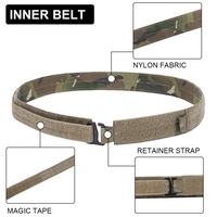 Ceinture tactique à dégagement rapide MOLLE en nylon, multi-motifs camouflage, robuste pour l'extérieur, 1,5 pouce intérieur/extérieur