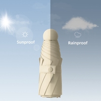 YS-5001 Parapluie de poche pliable manuel ultra-léger 5 plis, protection soleil et pluie, vente en gros d'usine, parapluie promotionnel
