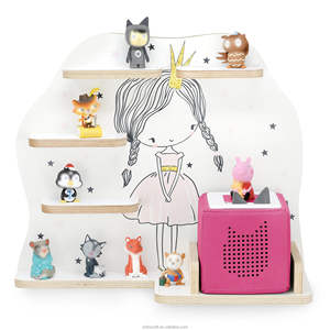 Bonito estante de madera Toniebox <span class=keywords><strong>para</strong></span> almacenamiento de juguetes de baño, impresión Digital magnética <span class=keywords><strong>para</strong></span> niña y niño, diseño de fábrica, venta al por mayor, tema de Arte de cocina - Product Image 4