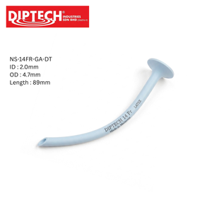 Canule Nasopharyngée Flexible Robertazzi 14FR en Latex Bleu, Tube Médical Souple et Lisse, Dispositif OEM ODM, Fournisseur d'Usine - Product Image 1