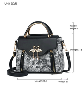 Sac à main bandoulière/crossbody JINZE3018 de luxe rétro en cuir PU avec fermeture éclair et doublure en polyester pour femme