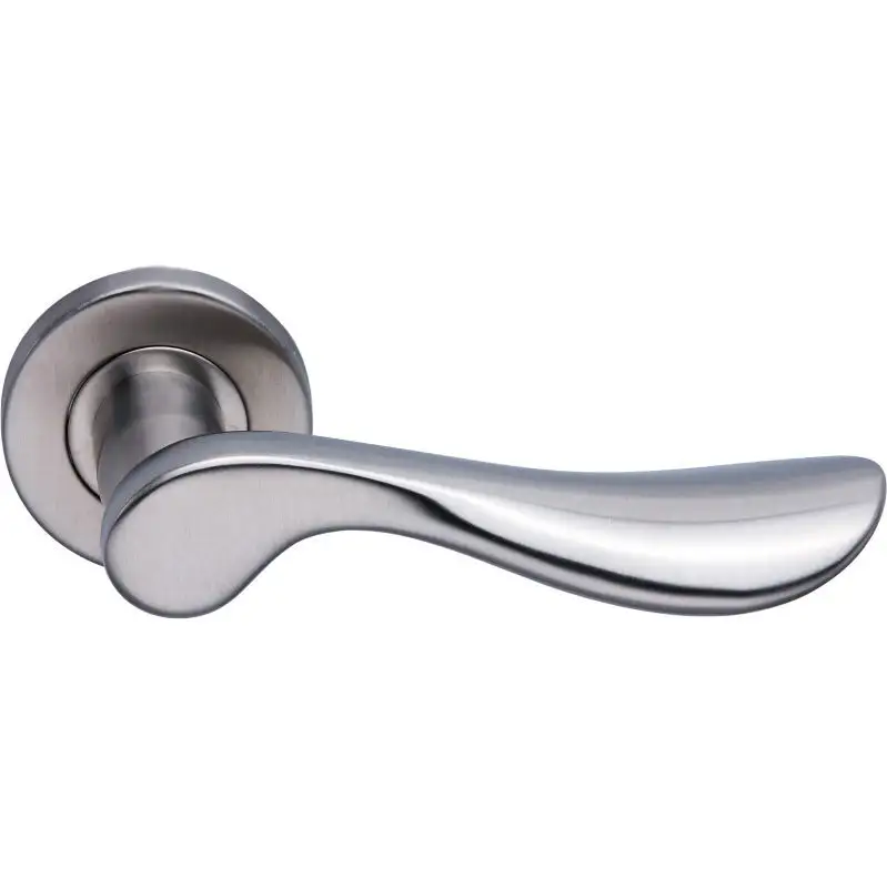 OEM hot sale euro style inside door handle SS304 casting solid silver brushed decorative door handle for house