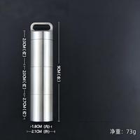 Mini boîte à pilules en acier inoxydable, flacon à pilules portable de poche, conteneur étanche, petite boîte de rangement pour pilules de voyage