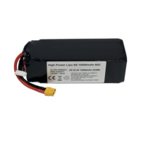 Batterie LiPo haute décharge 6S 22,2V 10000mAh 60C 222Wh, pack de batterie rechargeable grande capacité pour drone de course FPV UAV