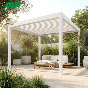 Gazebo Automático para Jardín de 6x4m con Techo de Láminas Motorizadas, Pérgola Retráctil Impermeable de Aluminio - Product Image 5